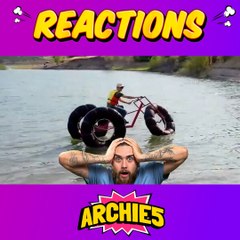 They Built A Giant Inflatable Bike That Rides On Water?! 🚲 The Dudes React!
