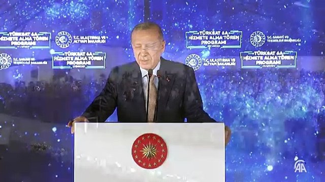 Cumhurbaşkanı Recep Tayyip Erdoğan, Ankara'da 'TÜRKSAT 6A Hizmete Alma Töreni'nde konuştu