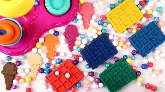 Learn Colors with Waffle and Ice Cream Set Play-Doh | Fun Educational Videos for Kids
