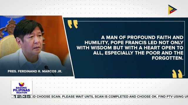 PBBM, kaisa sa pagdadalamhati ng buong Catholic community sa pagpanaw ni Pope Francis