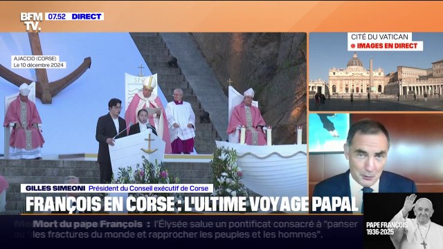 Pape François en Corse: C'était une journée de ferveur populaire , se souvient le président du Conseil exécutif de Corse