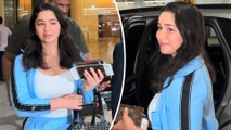 Sara Tendulkar Clicked At The Airport In Her Blissful-Blue Look! Are U Excited For Sara Tendulkar's Bollywood Debut?