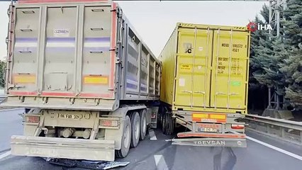 TEM otoyolundaki korkunç zincirleme kaza kamerada