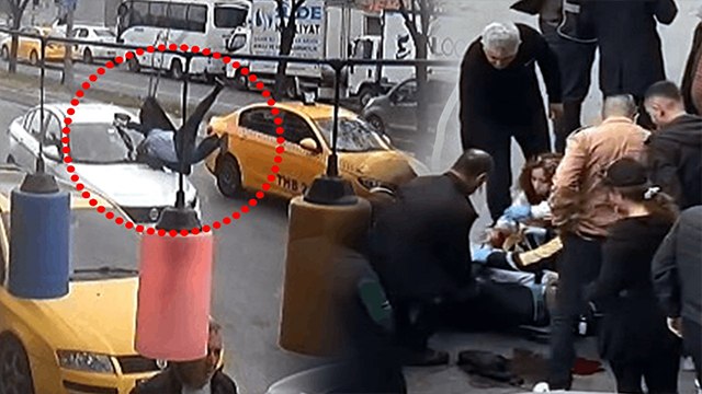 Avcılar'da otomobilin çarptığı yaya ağır yaralandı; kaza kamerada