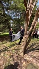 Ankara Üniversitesi'nde pankart krizi! Güvenlikler alıp kaçtı