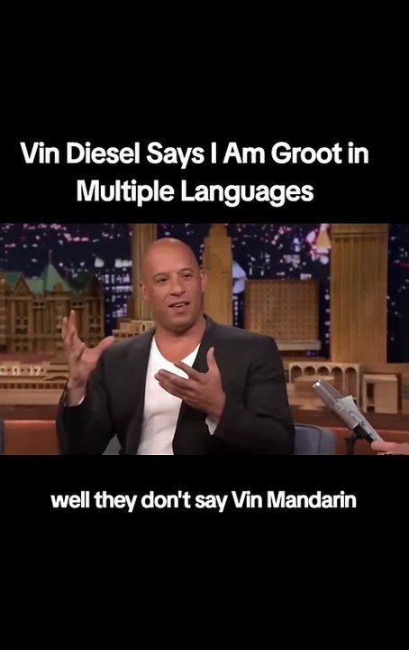 Vin Diesel says I am Groot