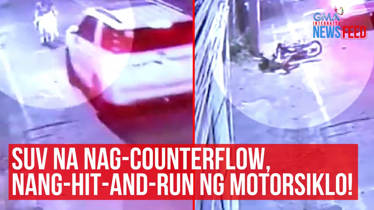 SUV na nag-counterflow, nang-hit-and-run ng motorsiklo! | GMA Integrated Newsfeed