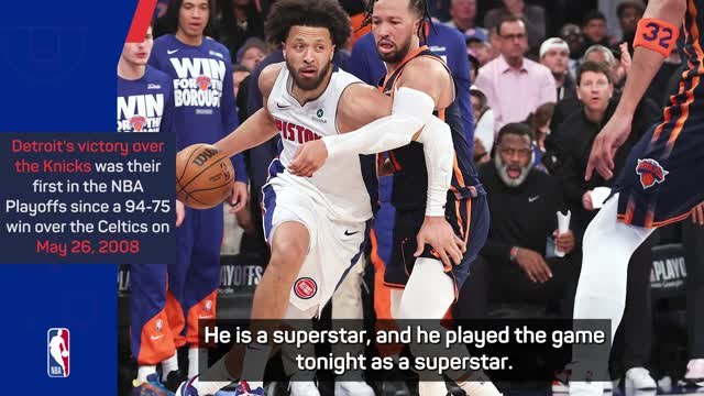 Bickerstaff praises 'superstar' Cunningham as Pistons finally end playoff losing run