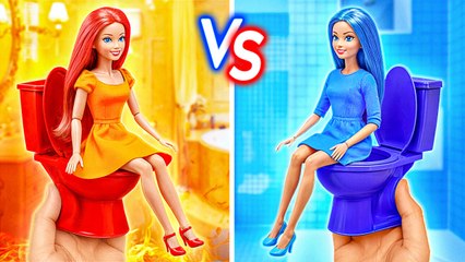 EXTREME HOT VS COLD CHALLENGE! 🔥🧊 Fire vs Water Student In Real Life Makeover