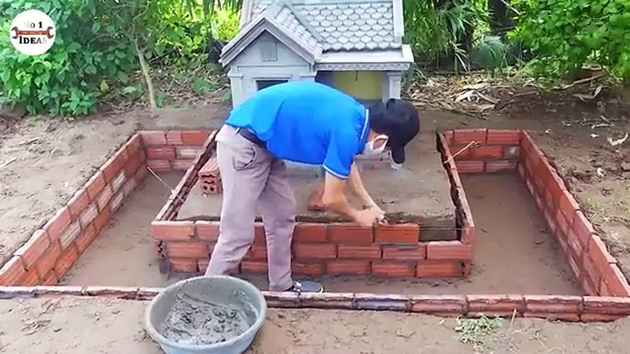 Diorama ancient house with aquarium recall peaceful childhood