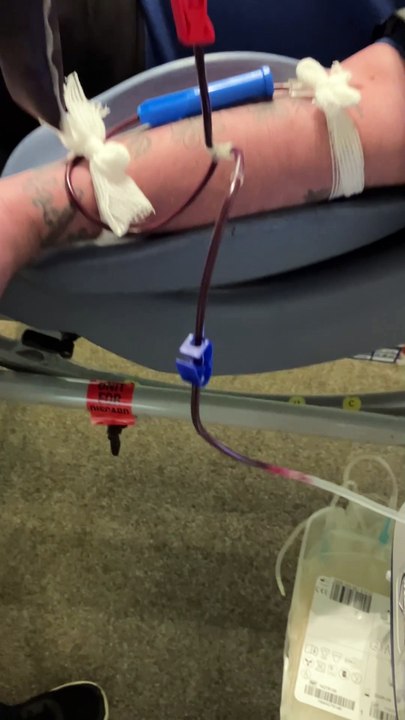 Alex Quant Smith donating blood Jan 2025