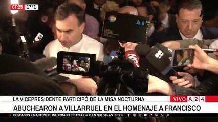 Abuchearon a Victoria Villarruel tras la misa en homenaje al papa Francisco en Flores