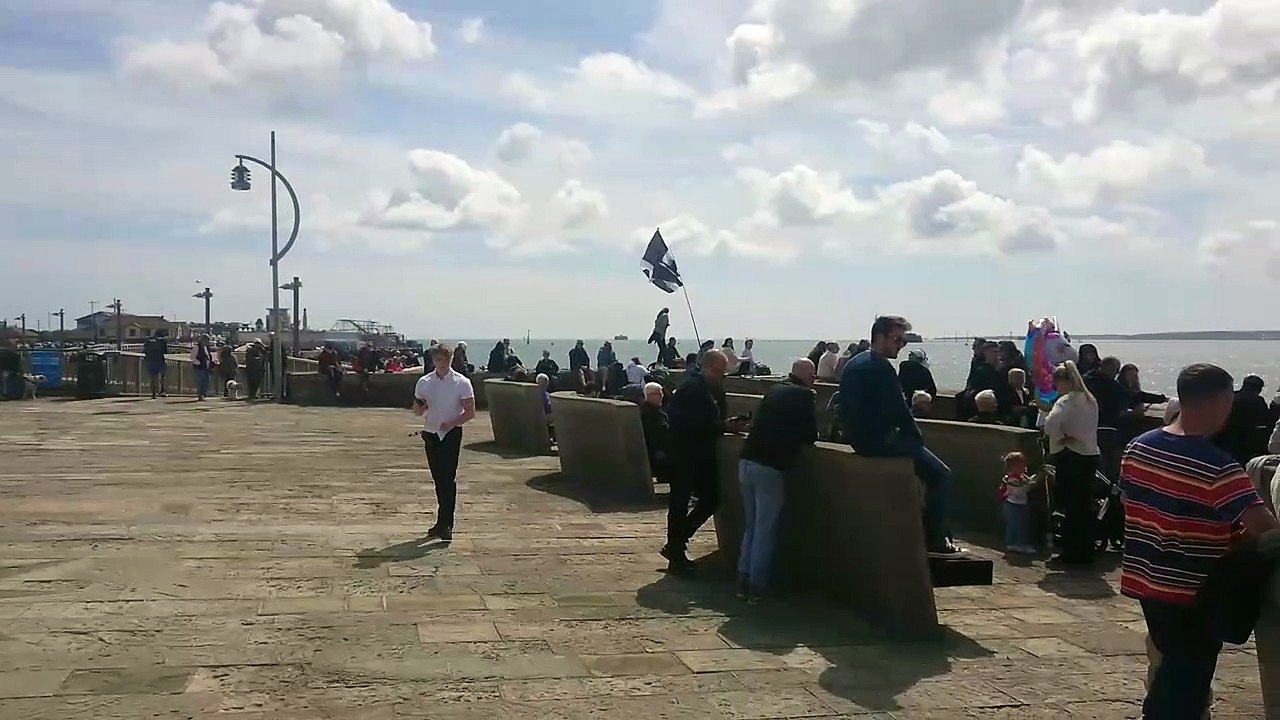 Crowds in Old Portsmouth to wish HMS Prince of Wales well as she heads to Indo-Pacific deployment