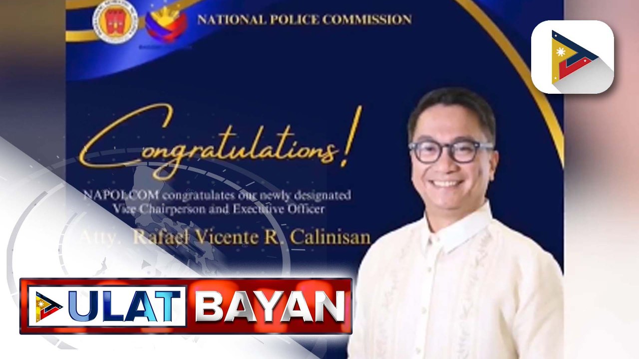 Atty. Rafael Calinisan, itinalaga bilang bagong vice chair at executive officer ng Napolcom