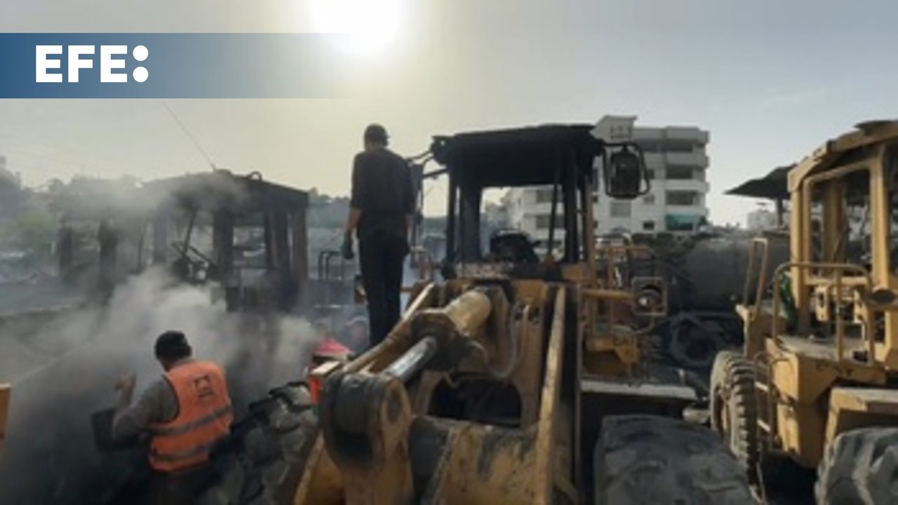 Israel ataca Yabalía destruyendo varios camiones de transporte y una veintena de excavadoras