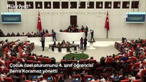 Çocuk özel oturumunu 4. sınıf öğrencisi Berra Koramaz yönetti