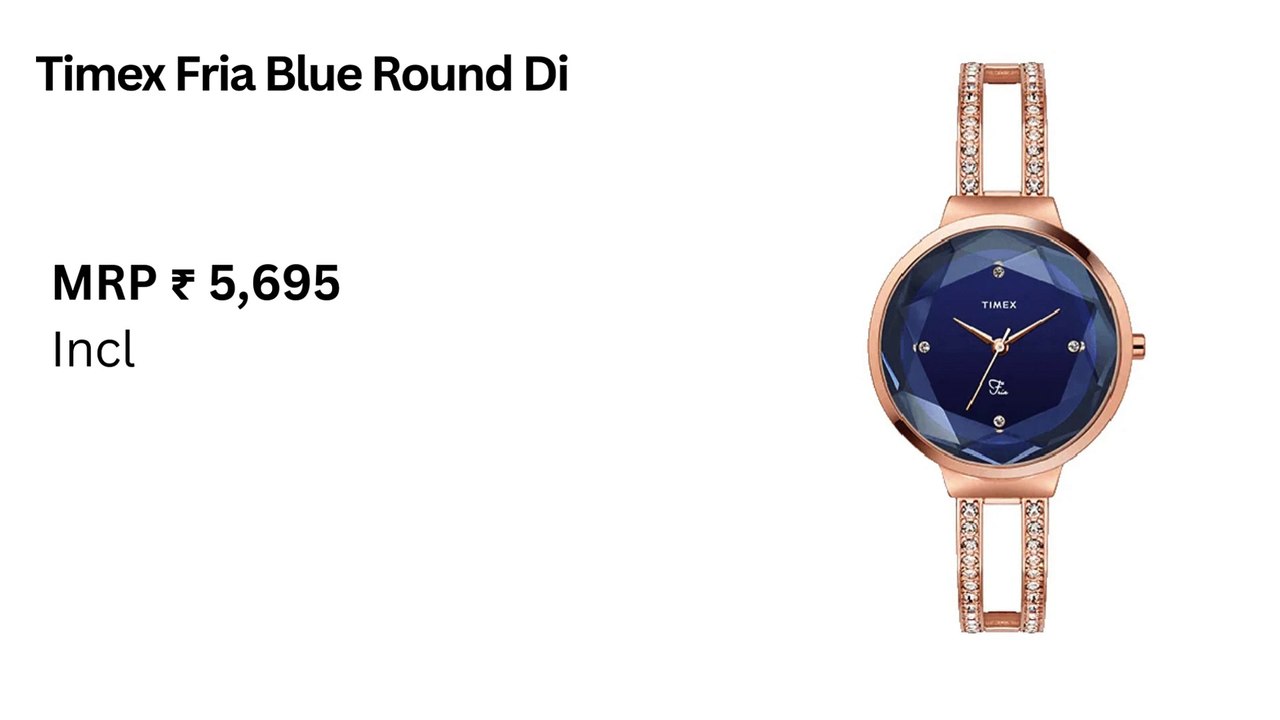 Timex Fria Blue Round Dial Quartz Analog Women Watch