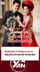 Lê Phương và con trai đứng thẫn thờ trước linh cửu Quý Bình