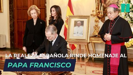 La realeza española rinde homenaje al papa Francisco