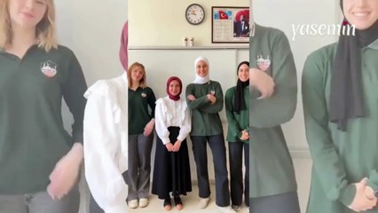 Öğretmen ve öğrenci arasındaki boy farkı görenlerin yüzünü gülümsetti: "Beni görüyorsanız el sallayın"