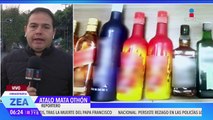 Detienen a 2 hombres por robar botellas de alcohol de una tienda en conveniencia en Azcapotzalco