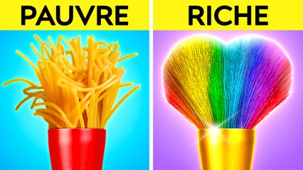 DÉFI ARTISTIQUE RICHE CONTRE PAUVRE ! ASTUCES DE DESSIN ET CONSEILS À CONNAÎTRE PAR 123 GO! FOOD