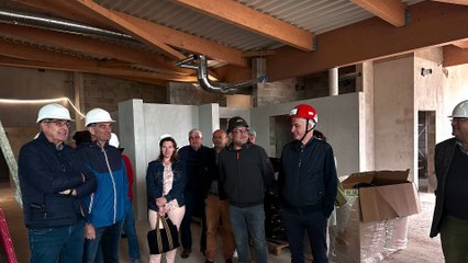 Visite de chantier de la piscine intercommunale.