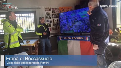 Frana di Boccassuolo, il sopralluogo della sottosegretaria regionale Manuela Rontini