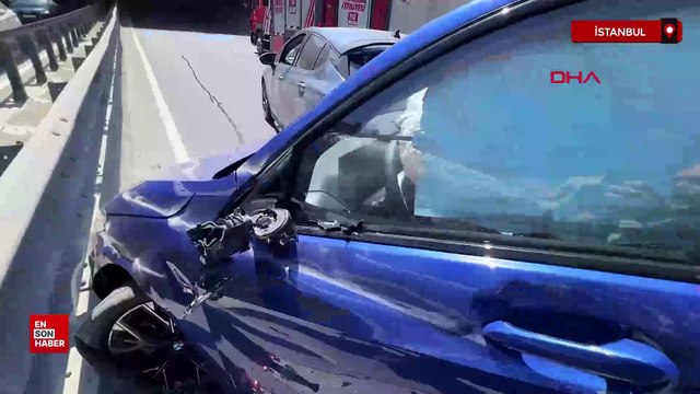İstanbul'da alt geçitte 6 aracın karıştığı zincirleme kaza