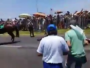 Había olvidado esto, la carabinera se cayó del caballo y el papa Francisco detuvo la caravana en Iquique y se bajó a ver cómo estaba