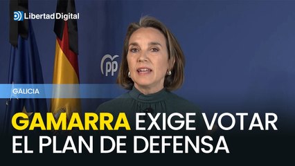 Cuca Gamarra exige que el Plan de Defensa de Sánchez se vote medida por medida