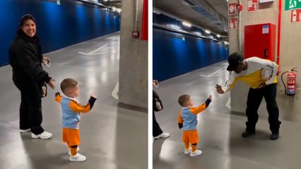 Vinicius y su lindo gesto con el hijo de Fede Valverde