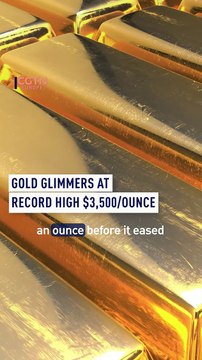 Gold glimmers at record high $3,500/ounce