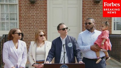Gov. Josh Shapiro Holds A Briefing At The Governor's Mansion After First Public Event There Since Arson