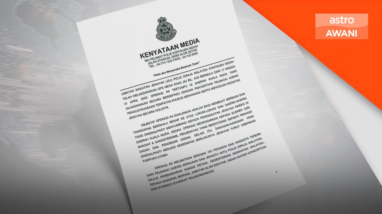 117 ditahan di Kuala Muda dalam operasi lima hari