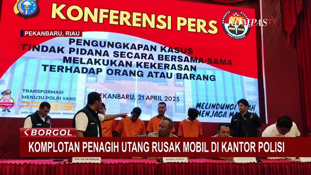 Rekaman Komplotan Penagih Utang di Pekanbaru Rusak Mobil Sebelum Ditangkap Polisi