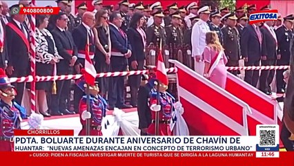 Dina Boluarte: "Enfrentamos nuevas amenazas que encajan en el concepto de terrorismo urbano"