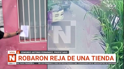 Robaron reja de una tienda