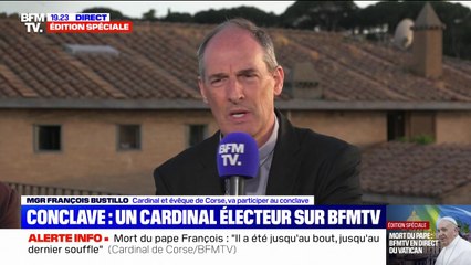 Mort du pape François: "On est sereins, on est confiants et dans un esprit de responsabilité", assure le cardinal de Corse qui va participer au conclave