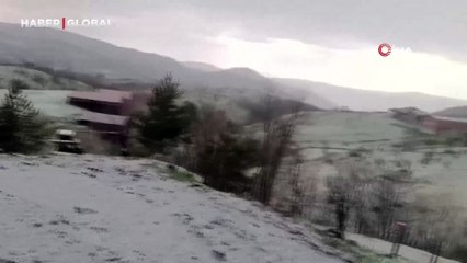 Kastamonu'da ceviz büyüklüğünde dolu yağdı