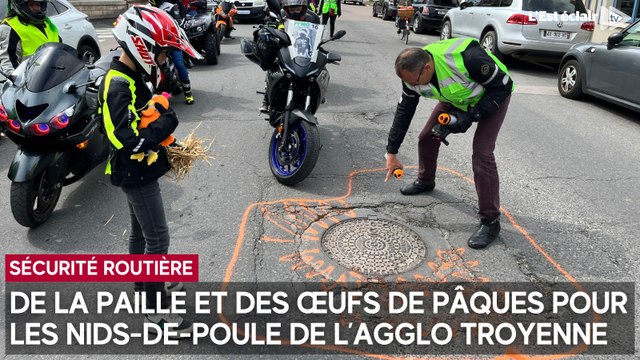 Des œufs de Pâques et de la paille pour les nids-de-poule de l'agglomération troyenne