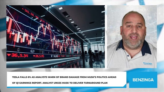 Tesla Falls 6% As Analysts Warn Of Brand Damage From Musk’s Politics Ahead Of Q1 Earnings Report. Analyst Urges Musk To Deliver Turnaround Plan