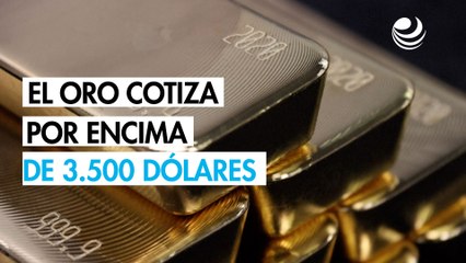 El oro cotiza por encima de los 3.500 dólares