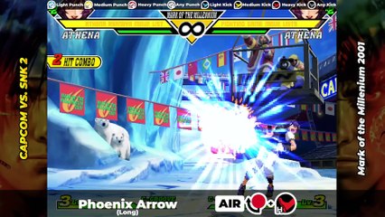 ATHENA MOVE LIST - Capcom vs. SNK 2 (CVS2)