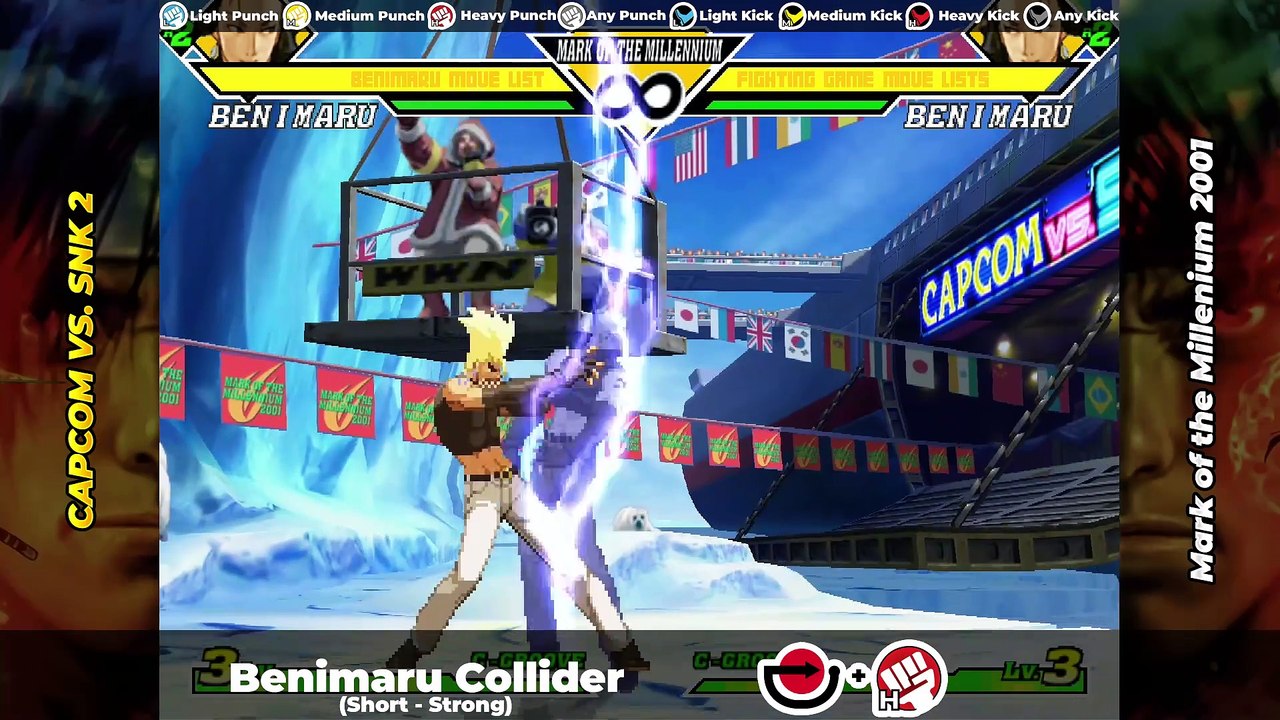 BENIMARU MOVE LIST - Capcom vs. SNK 2 (CVS2)