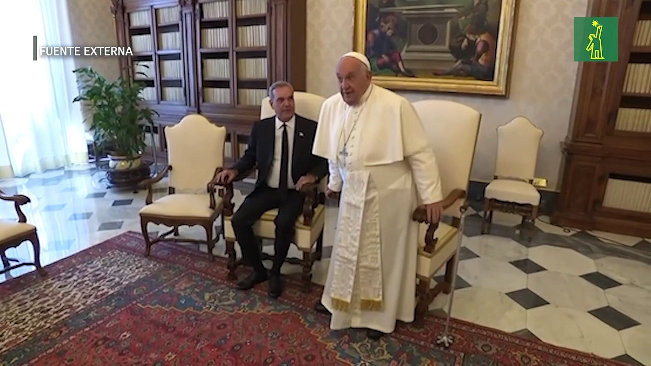 Luis Abinader con el papa