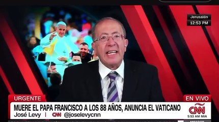 Así anunciaba José Levy la muerte del papa Francisco