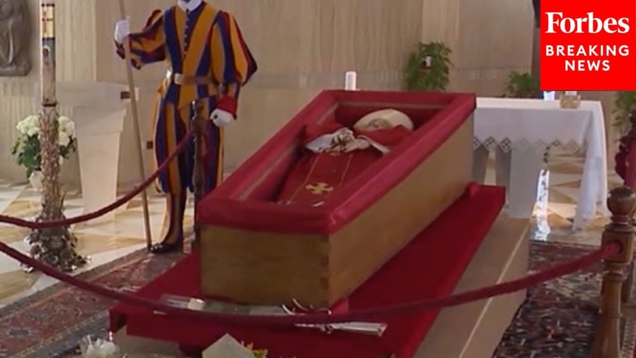 Vatican Releases Images Of Pope Francis Lying In An Open Coffin At His Residence