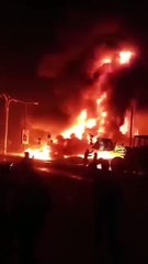 حريق بمصنع للبلاستيك في منطقة الكفرين