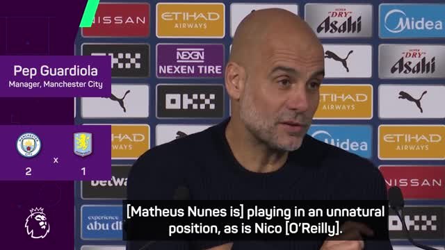 Guardiola highlights Nunes' importance after Villa match-winner